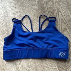 blue sports bra